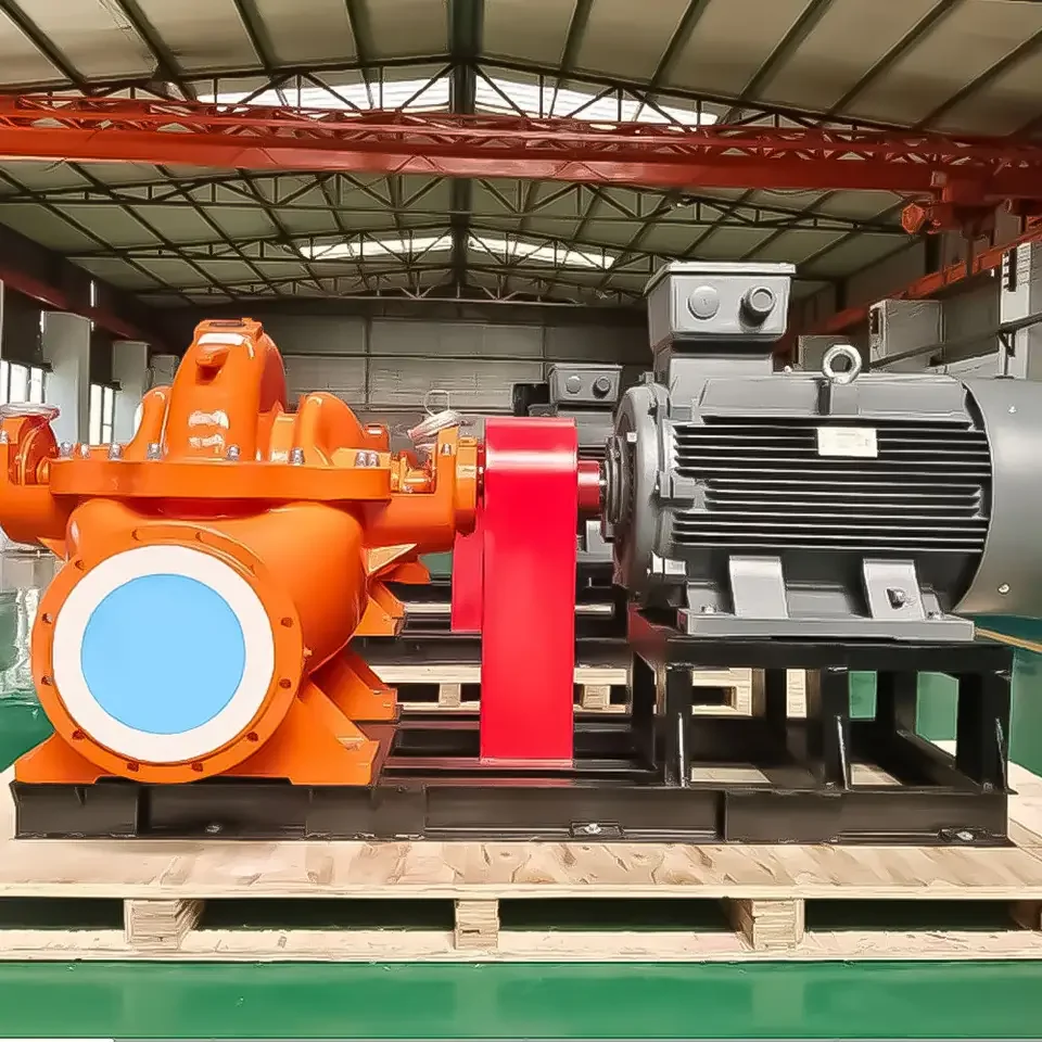 Large flow horizontal electric water pump industrial high water pressure horizontal double suction pump