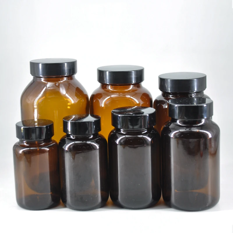 120ml 150ml 200ml 250ml 300ml  Tablet Capsule Amber Glass Medical Vitamin Pill Bottle