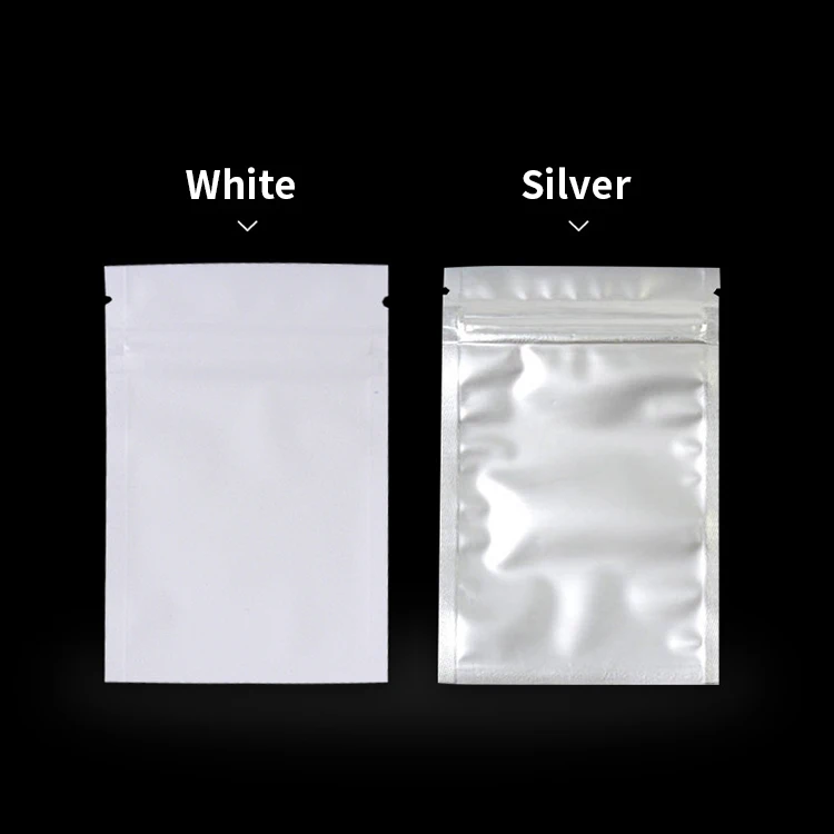Resealable Zipper Top Clear Front Yin Yang Back Mini Smell Proof 3 Side Seal Storage Foil Pouch Jewellery Mylar Zip Lock Bag