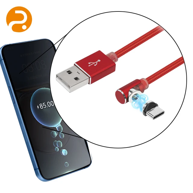 Nylon Braided Data Cables Fast Charging USB A Male to Magnetic USB 3.1 Male Cable Type C Cable