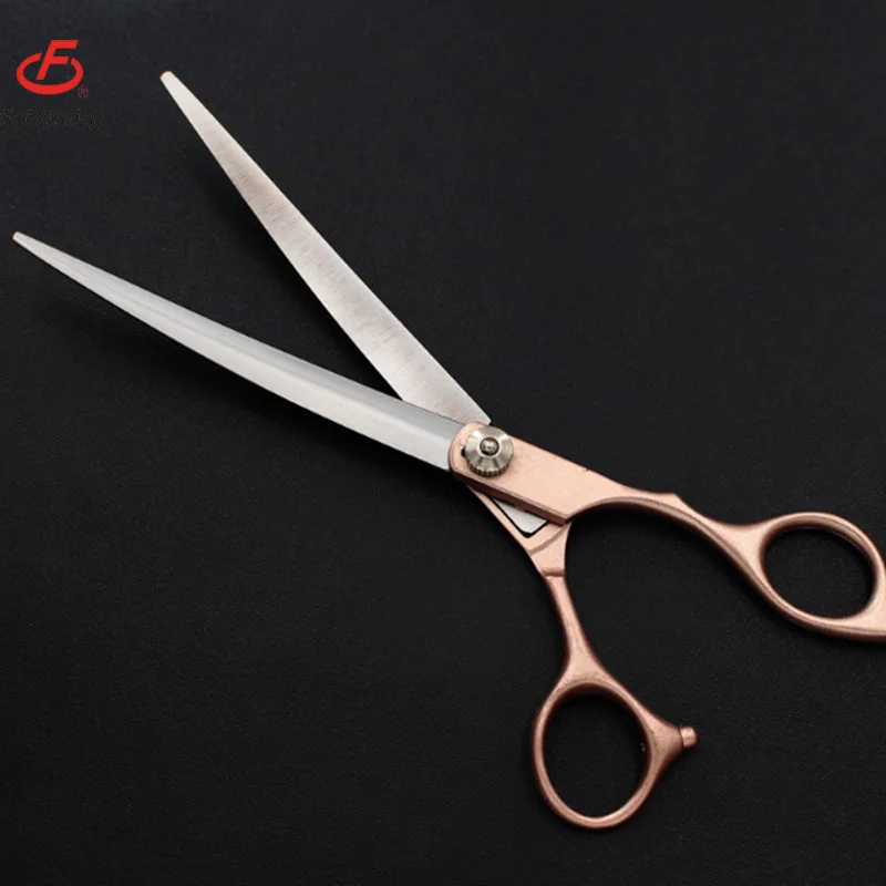 7 inch gold color pet grooming hair scissors kit cheap scissors kit for dog and cat