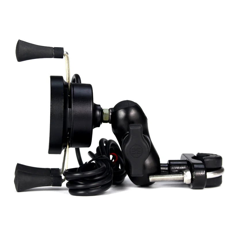 X Wireless Charging Motorcycle Holder Waterproof 360 Degree Rotation Mobile Phone Holder With Wireless Usb Charger