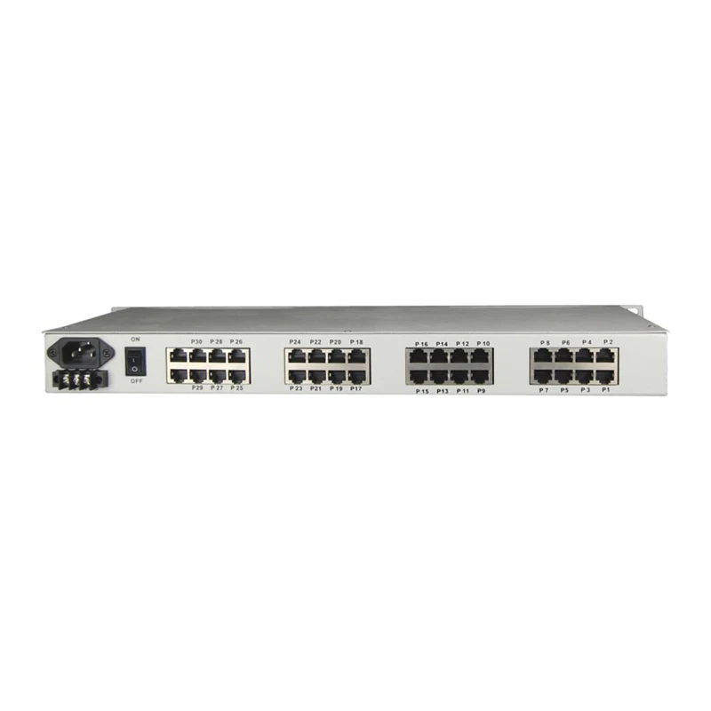 32 Port Analog Phone over Fiber Voice Multiplexer With 4 FE and E1