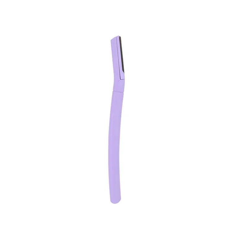 Exfoliation Tool for Face Purple Color Eco- friendly Eyebrow Razor Trimmer Women Facial Hair Removal Derma Razor Blade
