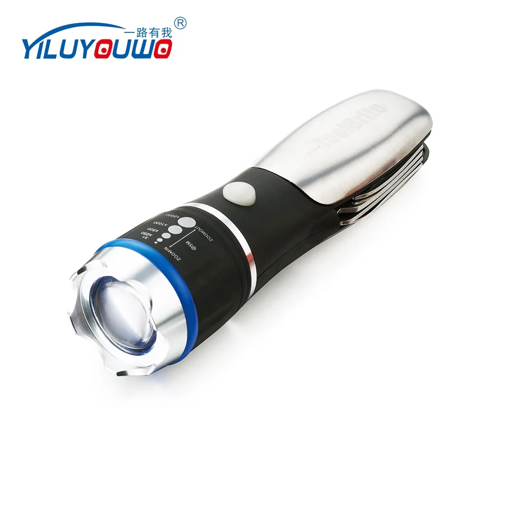 Hot Sale car emergency Flashlight self defense Product High Power 3*AAA Battery Multi Function Tools Led Torch Light For Gift