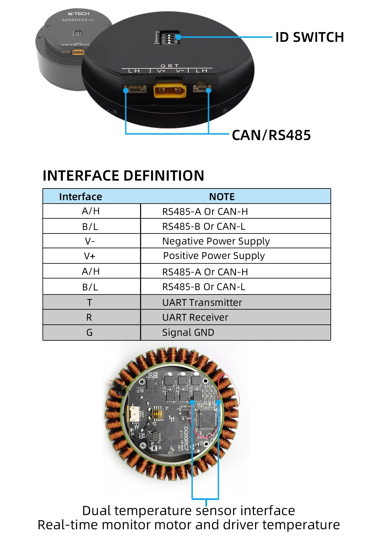 MG6012E brushless reduction ratio 1:8 mini Gear motor mini size for exoskeleton robotic arm