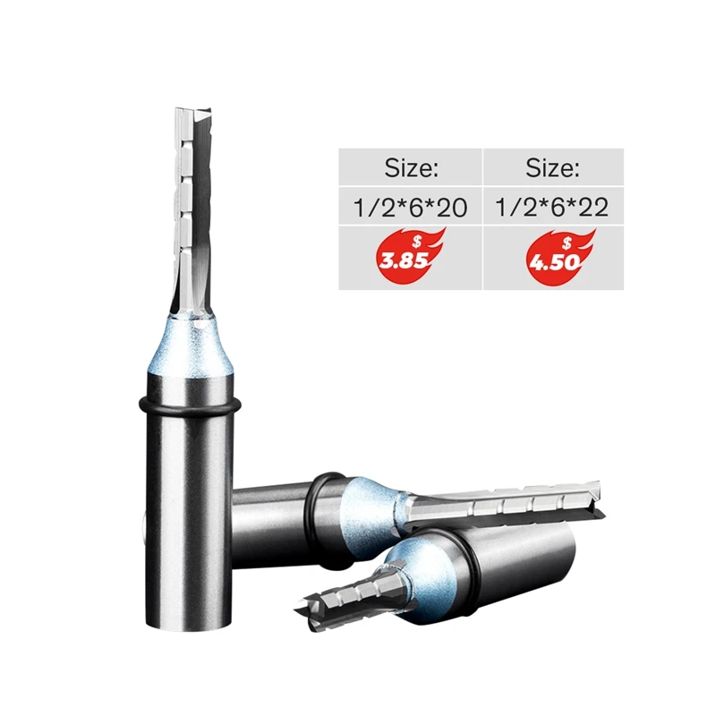 Buy 10 Get 1 Free Promotion Prices TCT 3 Flutes Mortising Bit Slotting Router Cutter Multifunction Straight Grooving Milling Bit