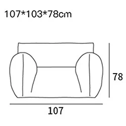 Modern Simple Nordic Designer NUVOLA SOFA Klein Blue Sofa Living Room Furniture sets Sofa Light Luxury Art Baxter Single 2 seats