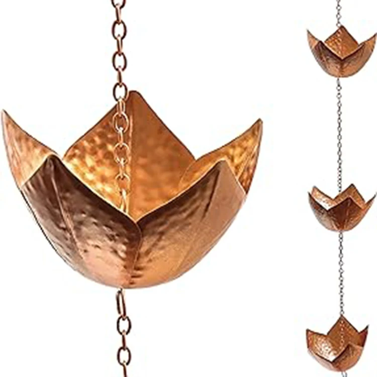 Hot selling custom size Multiple types Good Quality garden decorative rain chain
