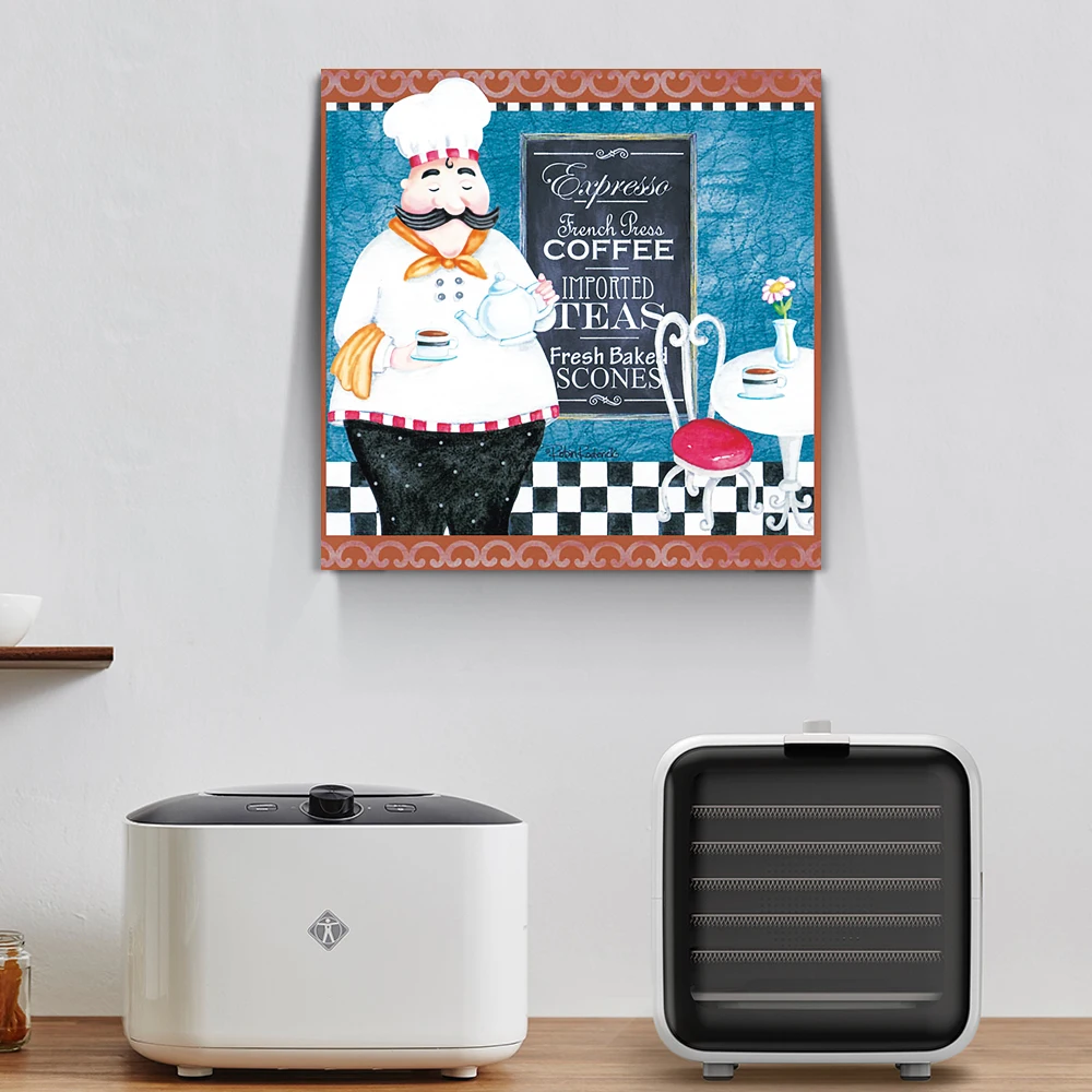 yiwu chef painting decorative paintings 30x30 wall pictures frames wall art frames photo wooden for kitchen