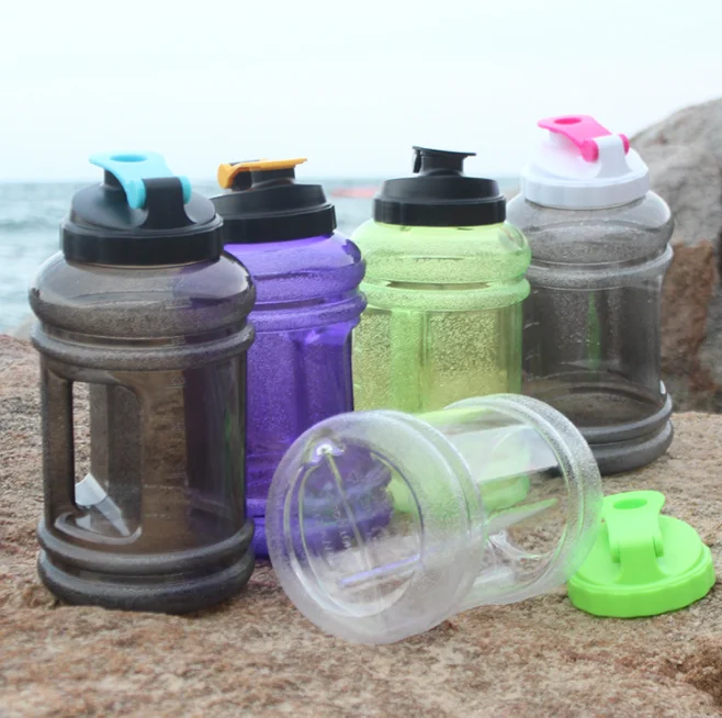 Water Jug with Handle, 2.2l PETG Gym Fitness Water Bottle Plastic Water Bottle with Lid