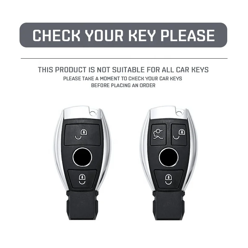 ABS Carbon Fiber Car Key Case Cover Fob For Mercedes Benz A C E S Class W204 W205 W212 W213 W176 GLC CLA AMG W177 Accessories