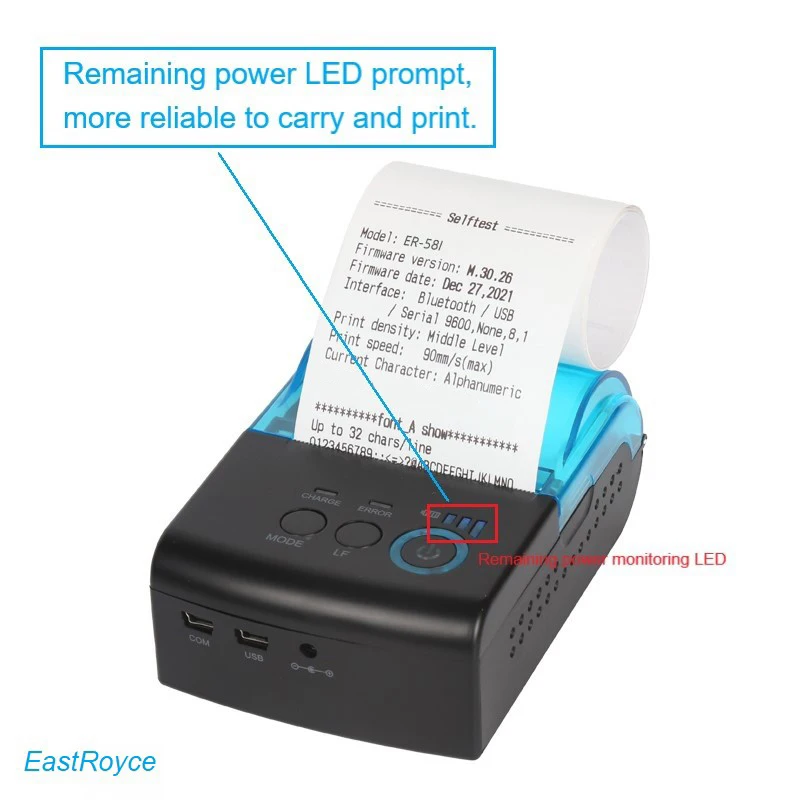 Small printer portable mini handheld 58mm BT thermal receipt printer for Africa