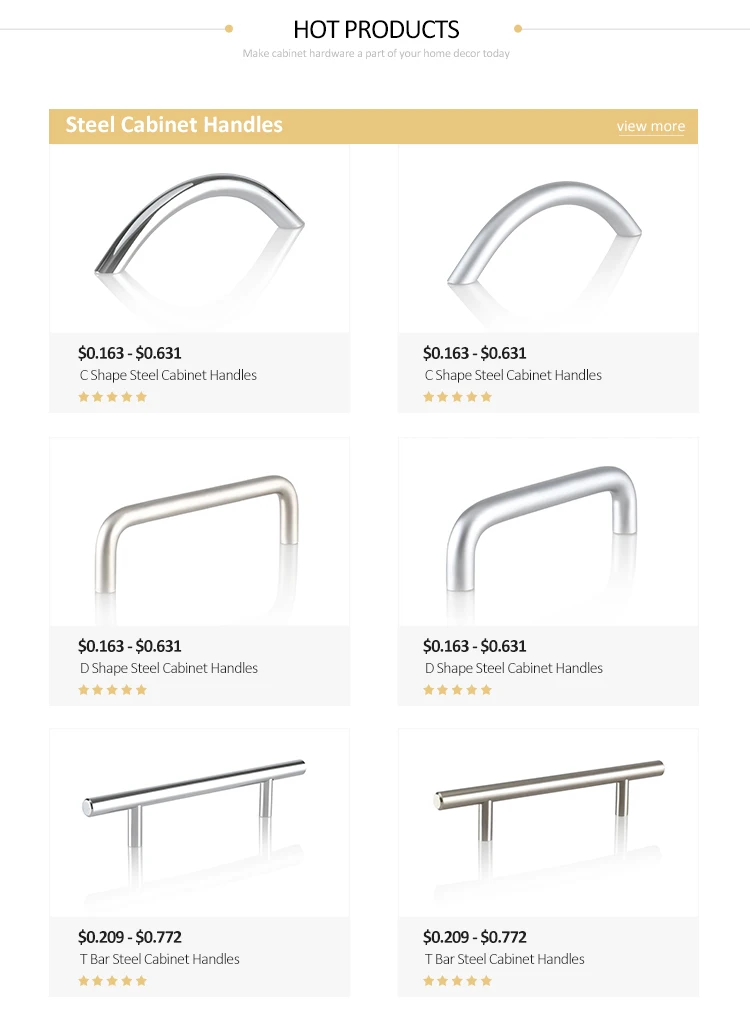 Hot selling u shaped furniture cabinet pull handle D shape pull knob drawer pull handles