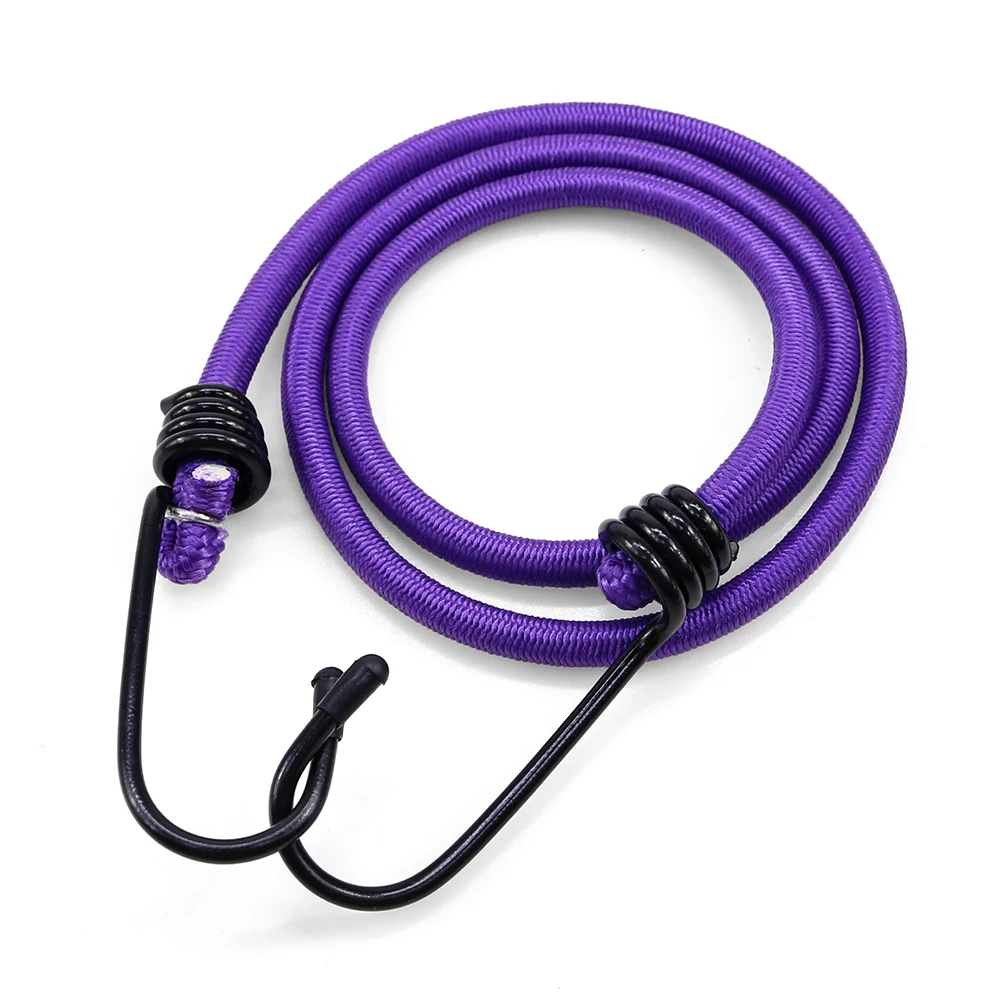 Сверхмощный Регулируемый резиновый латексный эластичный шнур 6 мм багажные ремни банджи-шнур с металлическими крючками