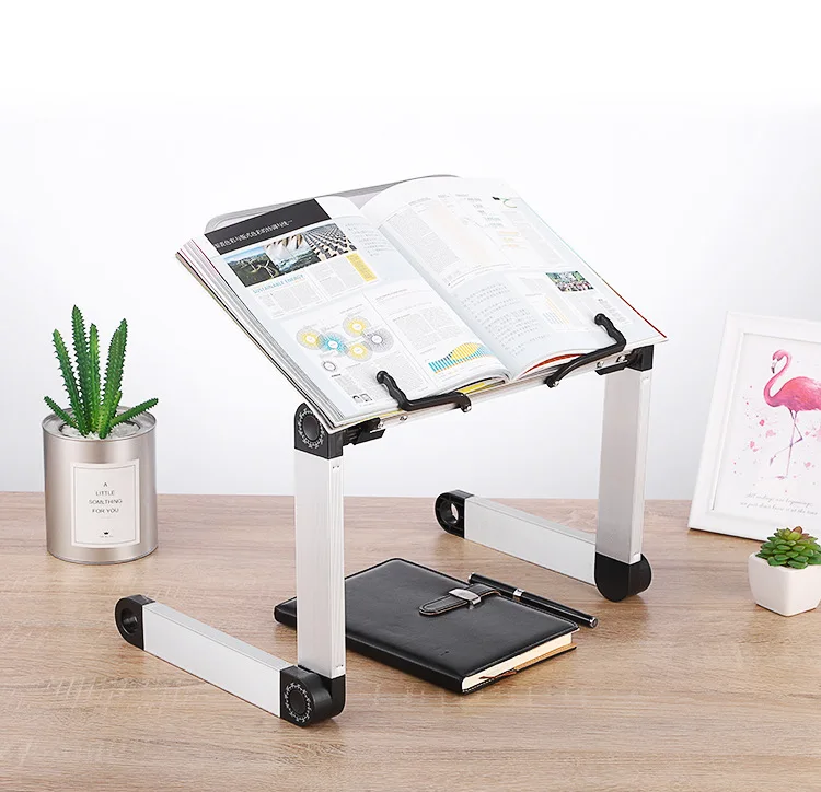 360 Degree Adjustable Book Page Holder Aluminium Alloy Metal Book Reading Shelf Stand Book Stand Holder
