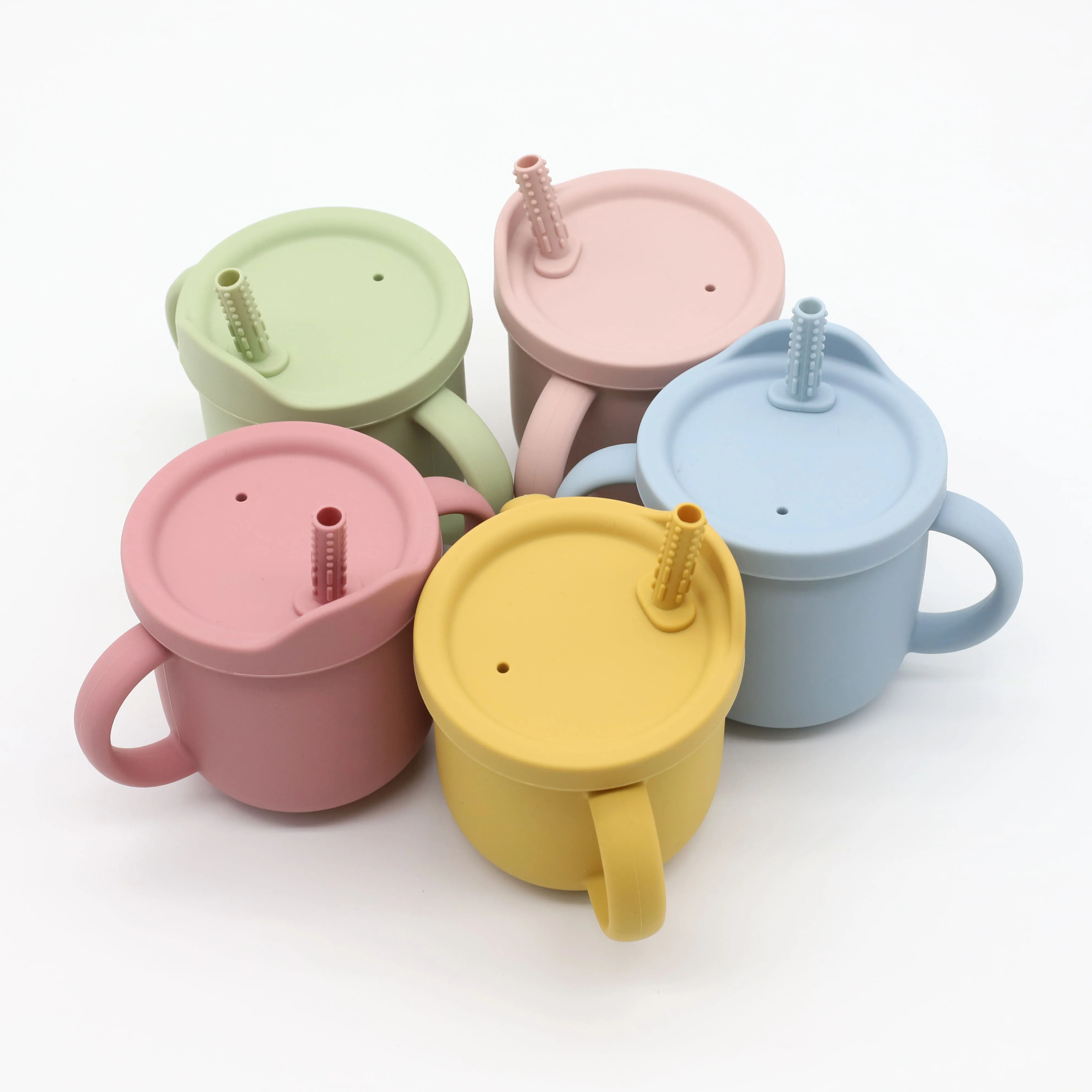 Соломенная чашка 2 в 1 sippy экологически чистая силиконовая детская для