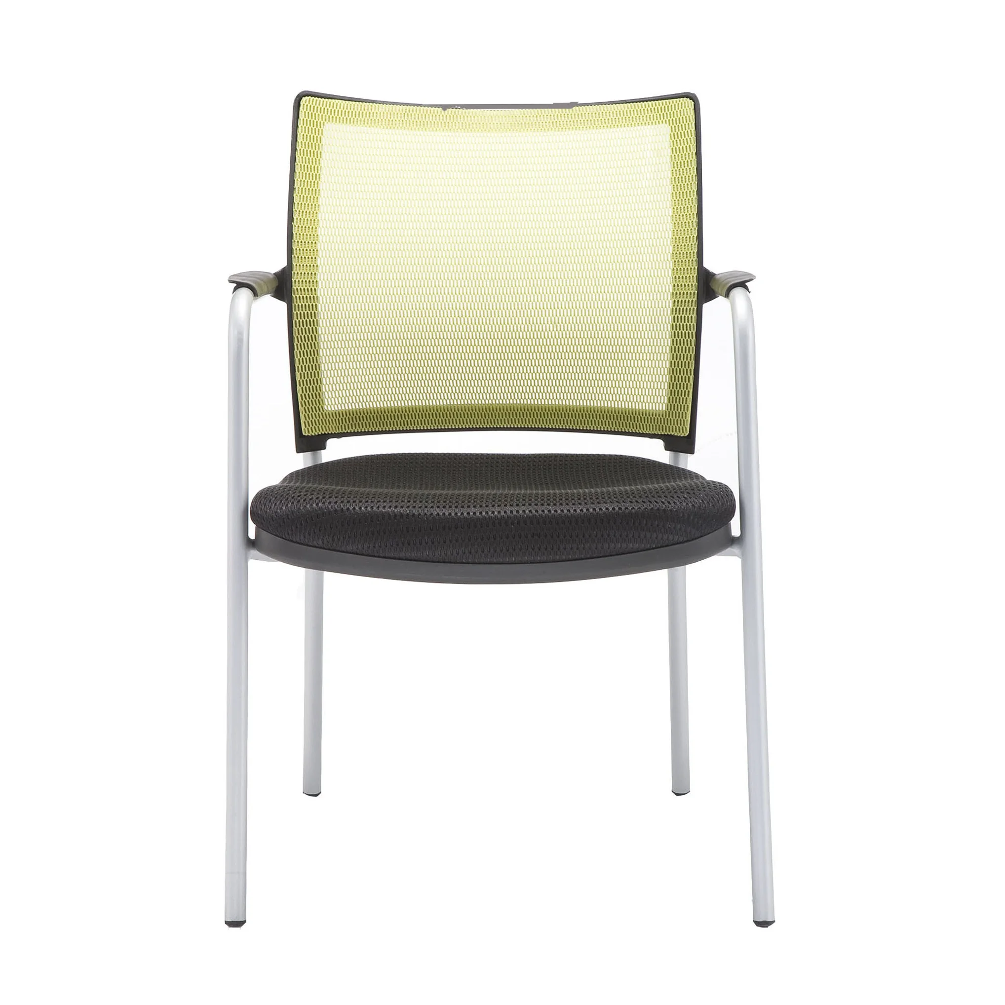GS-1773 Conference Visitor Reception Chair Comfortable Breathable Mesh with 4-Leg PP Armrests