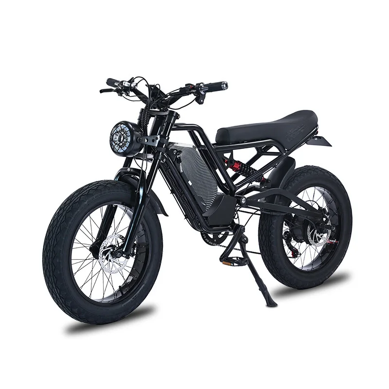 OEM chinese man 48V lithium battery electric bikes adults suspension fork electric bicycles 20*4.0 fat tire 750W ebike