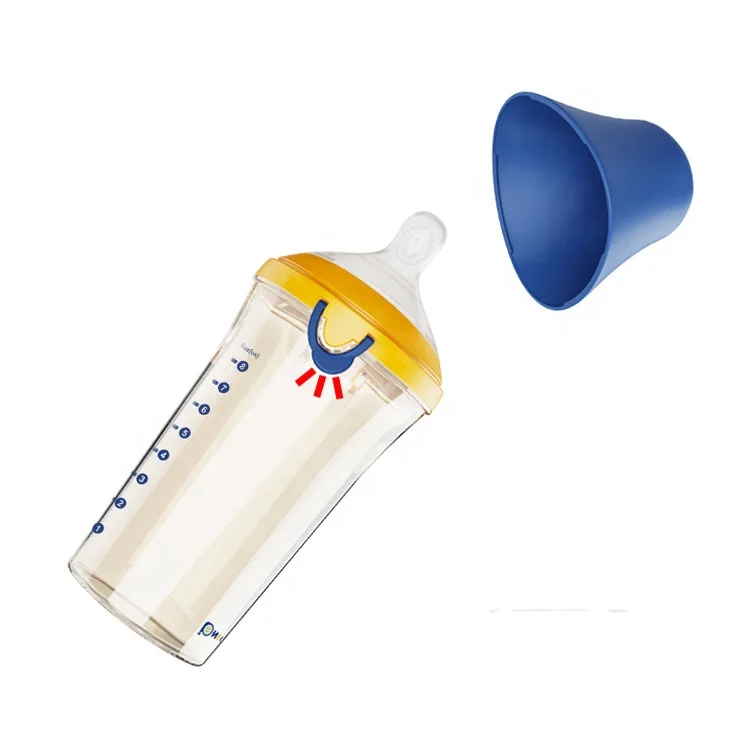 Premium durable portable outdoor various sizes color anti-colic 240ml ppsu triangle flip baby milk bottle