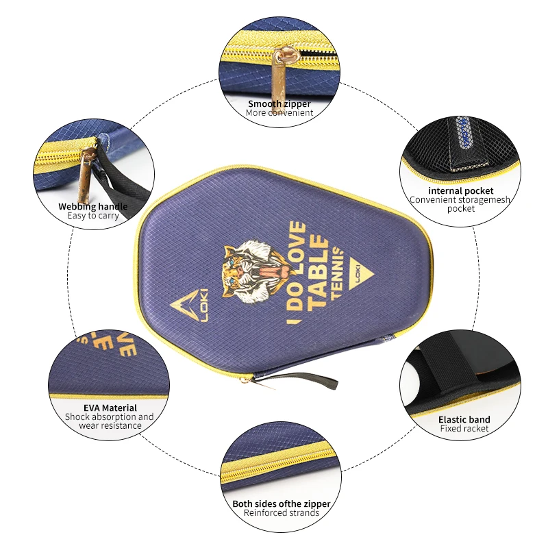 Professional Ping Pong Products Manufacturer EVA Waterproof Protective Table Tennis Rackets Case