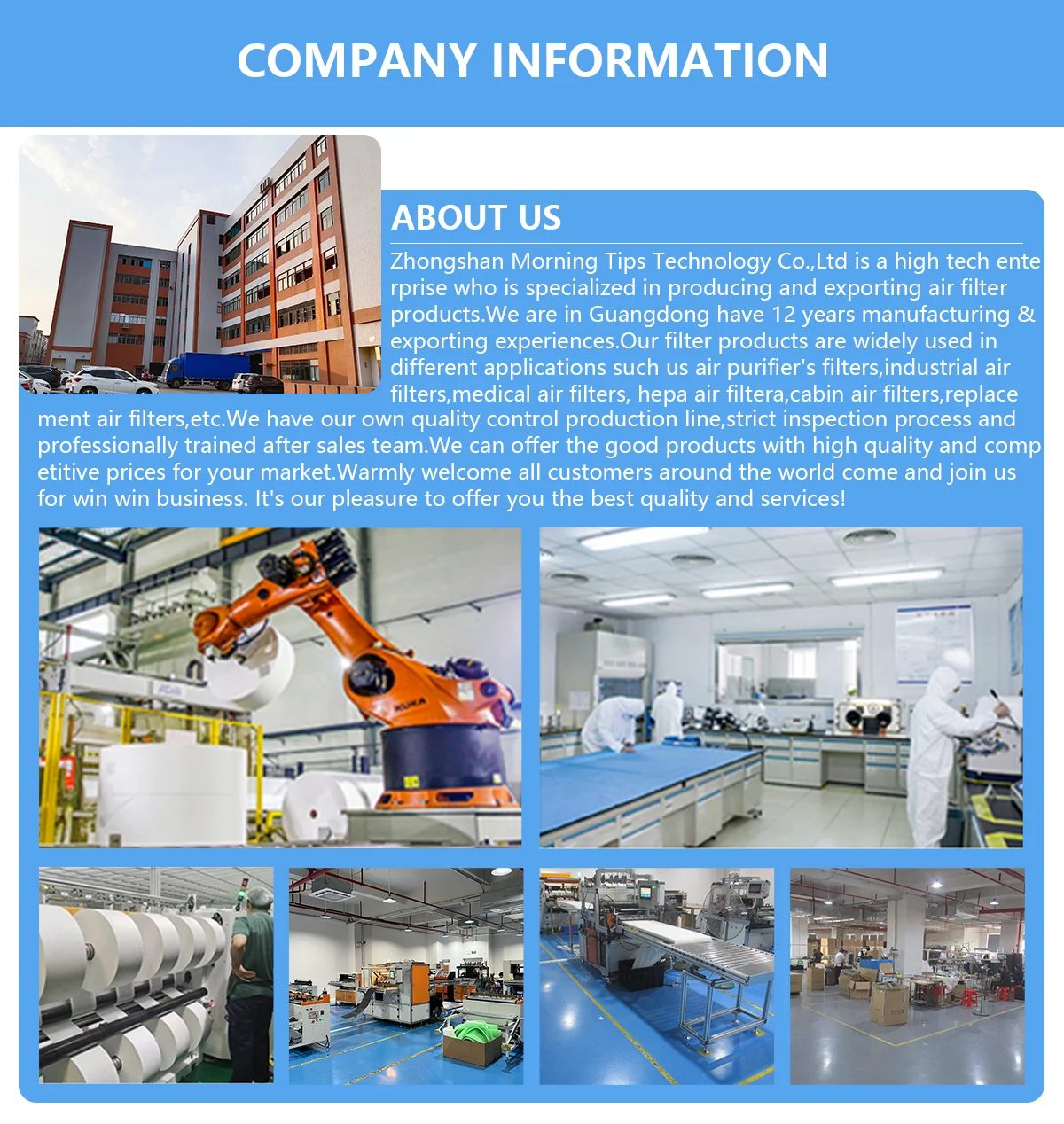 Customized OEM MERV 8 Paper Frame Furnace Air Conditioner Pleated Air Filter