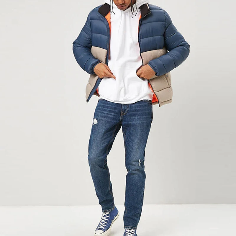 Explore now Street Fashion Urban Casual Faux Leather Padded custom veste casaco jacke kurtka puffer jacket