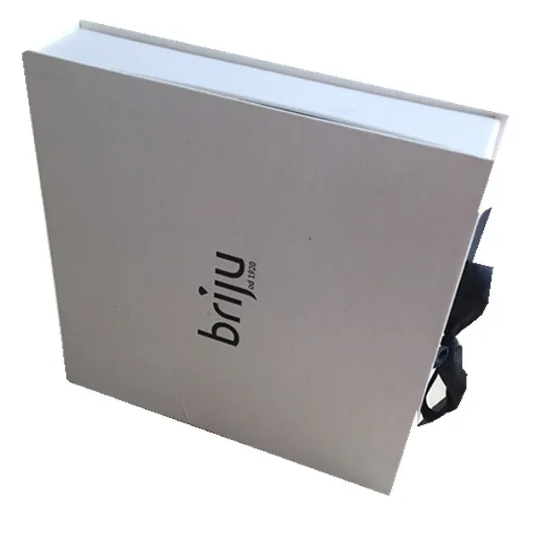 custom luxury jewelry packing magnet gift box with ribbon tie