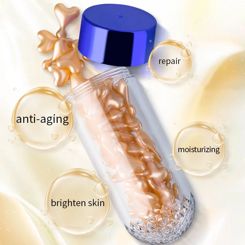 100% Natural Vegan Firming Nourishing Face Skin Care Essential Oil Anti-aging Repair Capsule Serum