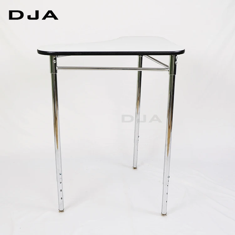 Single student economic student adjustable stand up desk and collaborative triangle caster optical standing desk