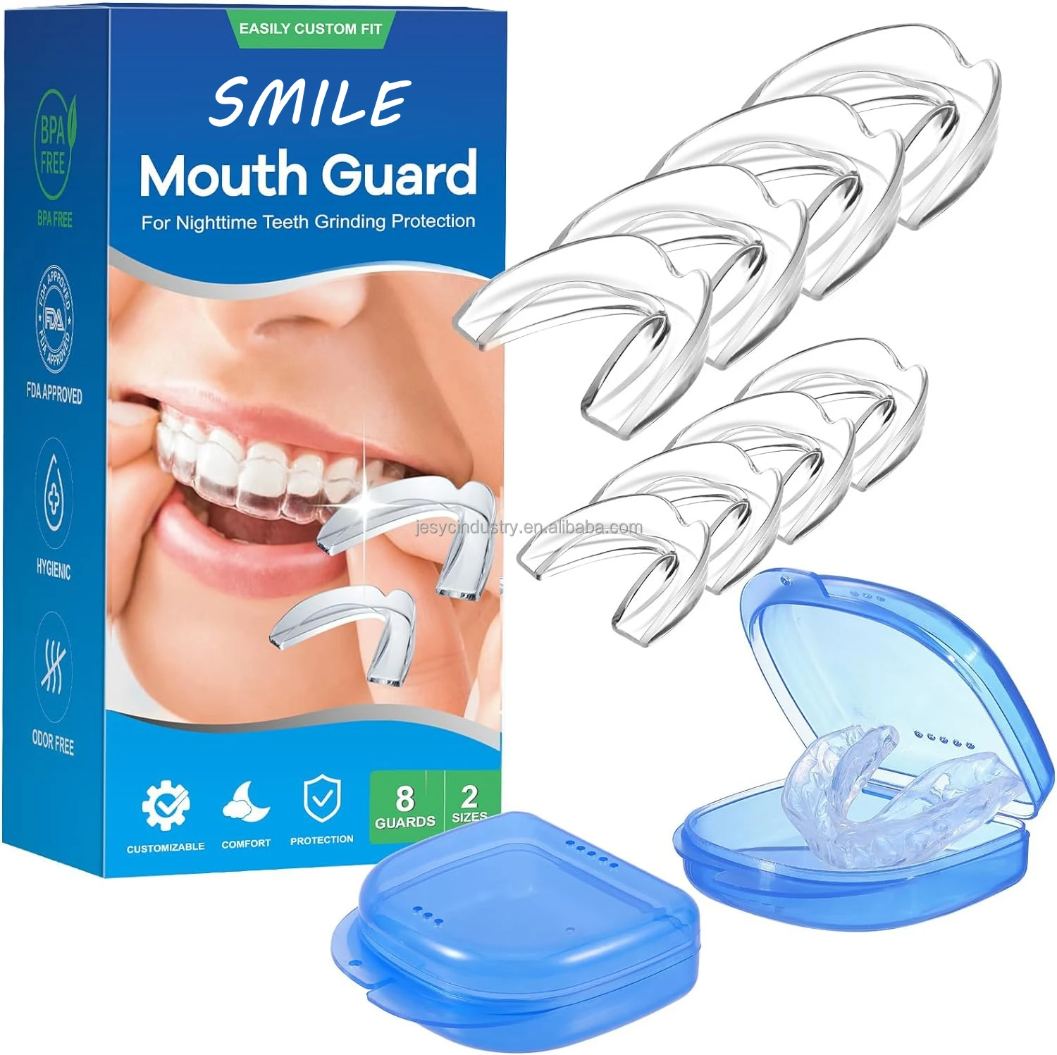 8 Pack Dental Night Guard for Teeth Grinding Anti Teeth Grinding Mouth Guards Sleep Aid Teeth Braces Anti Snoring Mouth Piece