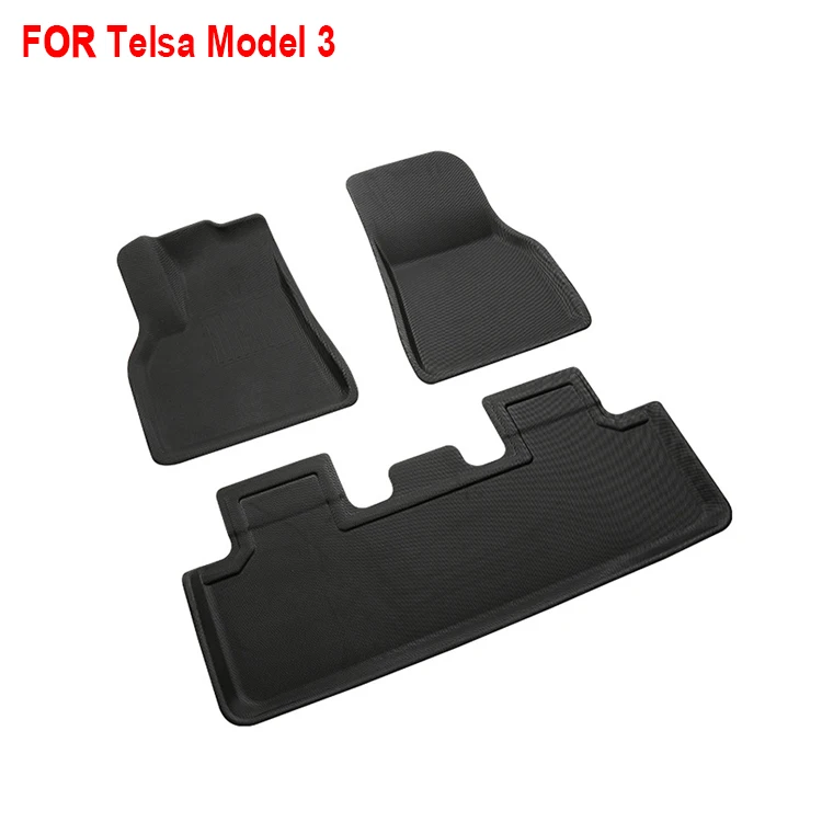  TPR XPE Anti-slip Waterproof luxury 3D 4 pieces set floor car mats for Tesla Model