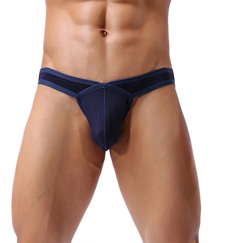 Breathable Comfortable Mesh Sexy Pouch Big Elastic Boy Sexy Underwear Custom Underwear Men Boxer Briefs