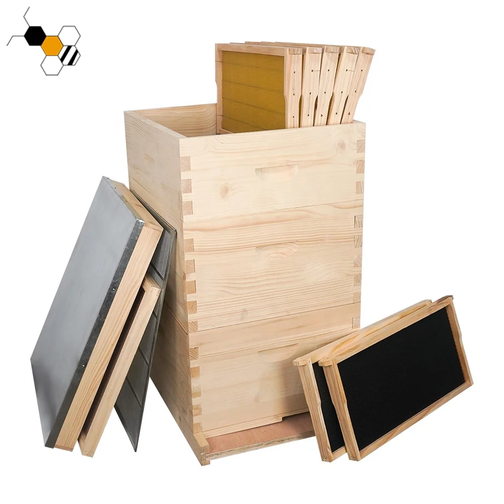 Langstroth 4 Layer Bee Hive Unassembled Beehive Box House For Bee Hive