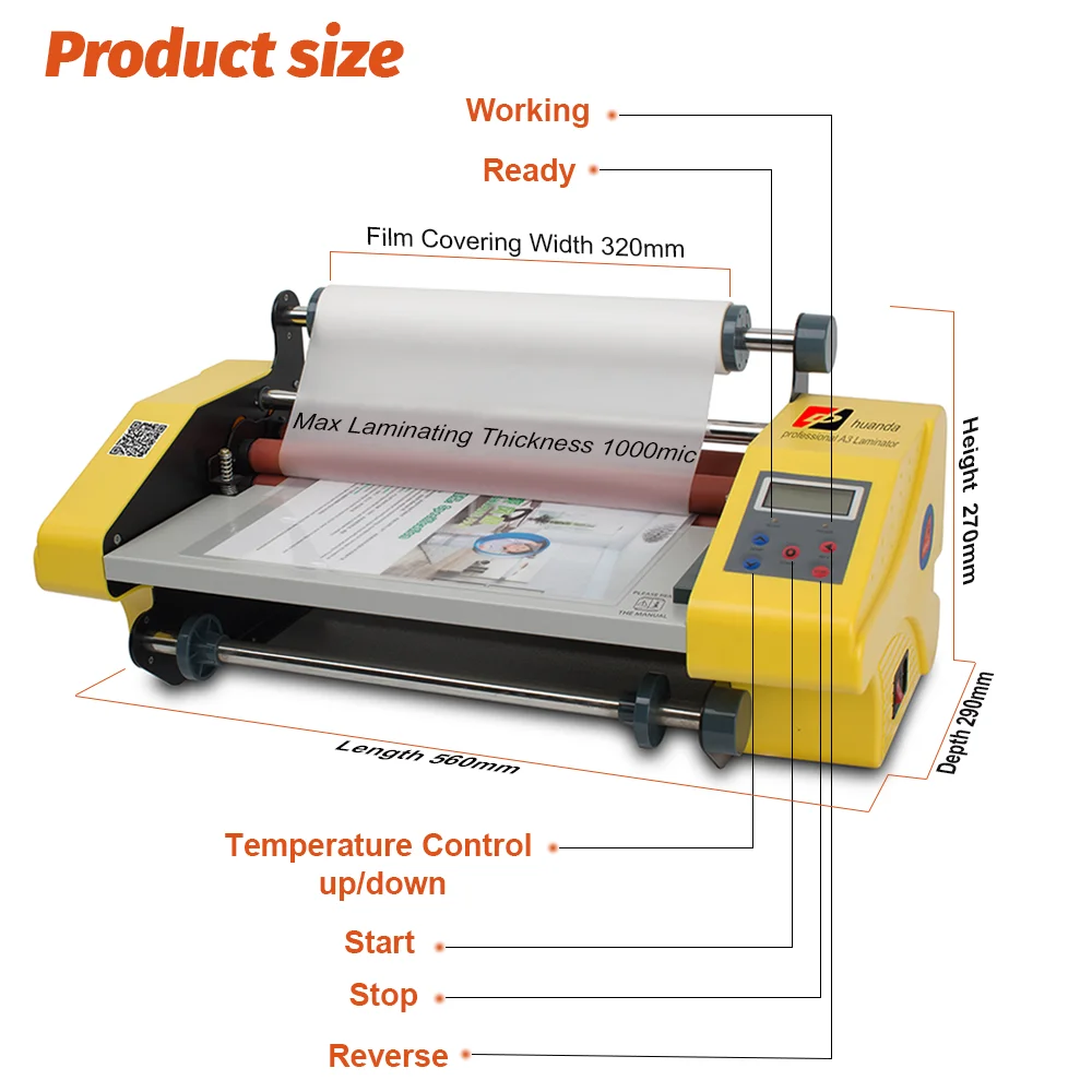 factory new model bopp thermal film machine office Roll 365 lamination machine hot roll laminating machine with factory price