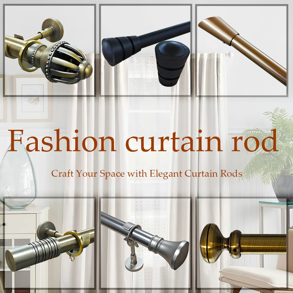 Elegant European Design Metal Brackets for Curtain Rods | Sturdy and Decorative Curtain Rod Brackets
