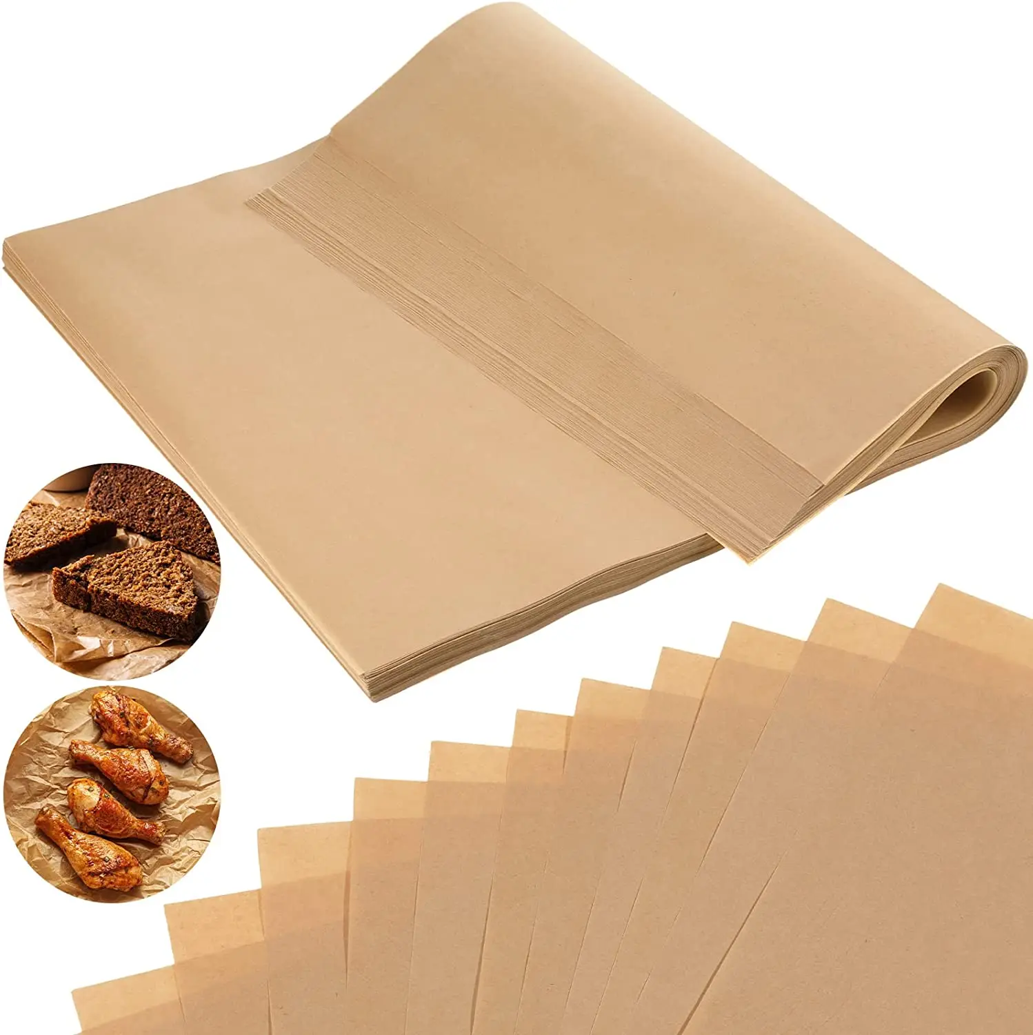 Non-Stick Greaseproof waterproof Parchment Baking Paper Sheets 40x60 cm Parchment Paper in rolls Printed