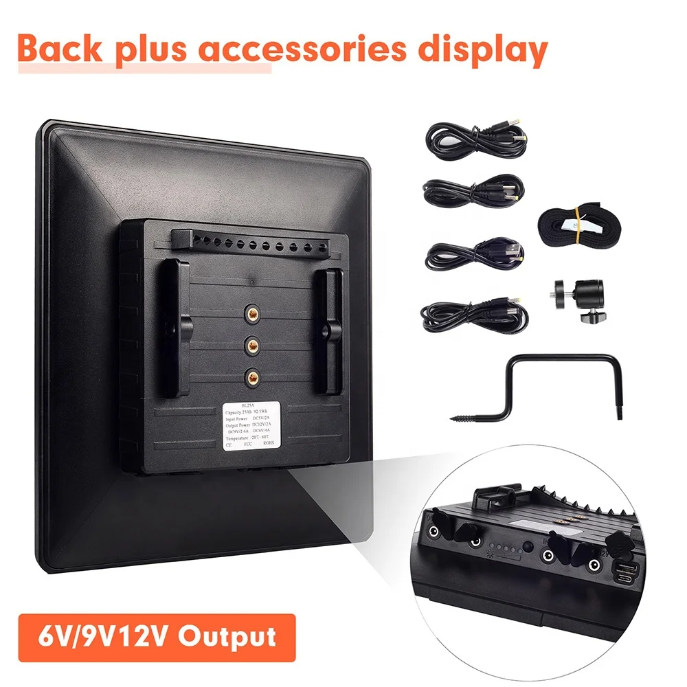 10W portable solar panel battery charger powerbank 25000mah USB Type C fast charging 6V 9V 12V output for outdoor cameras