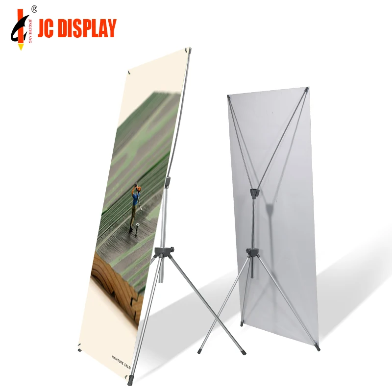 Premium Adjustable X Banner Stand Vinyl Banner Combo X Stand Display Banner Korean CMYK Digital Printing 1pc/non-woven Bag 10pcs