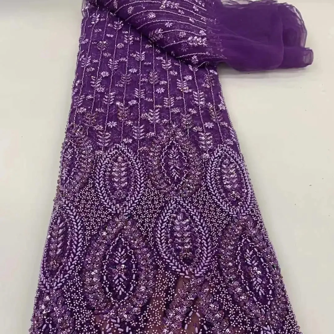 Competitive Price Yellow Lace Fabric African Custom Cheap Reasonable Price Bride Modern Novel Design Low Price Blue