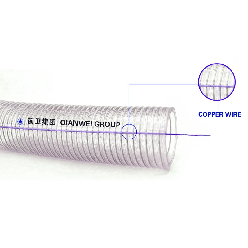 Анти-статический стальной wirehose спиральный шланг прозрачный pvc армированного стального провода с 5 лет гарантии