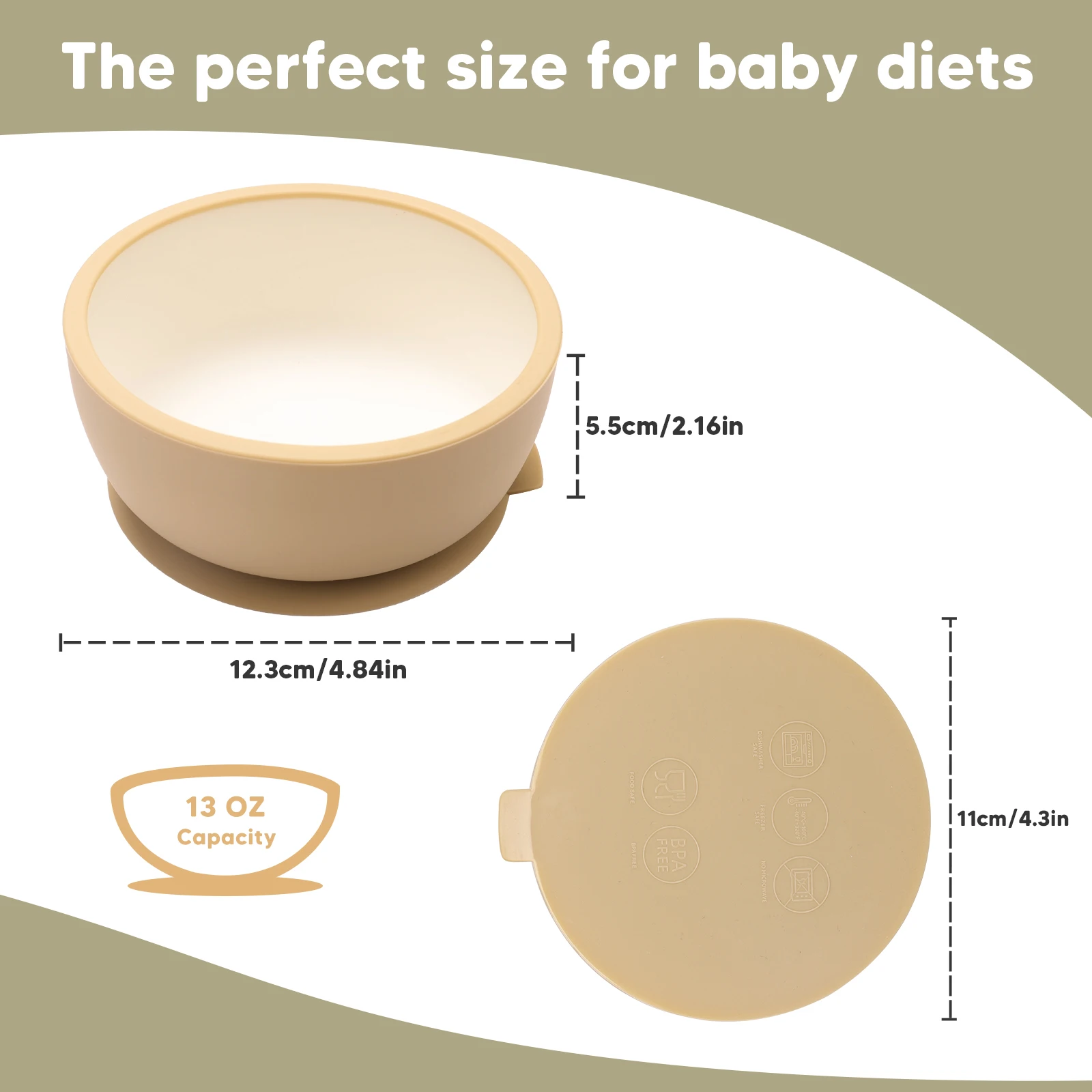 Silicon Babi Bowl Kids Suction Bowl Toddler & Spoon Set For Kids Dining Silica Gel Powerful Suction Cup Bowl With Spoon Wooden