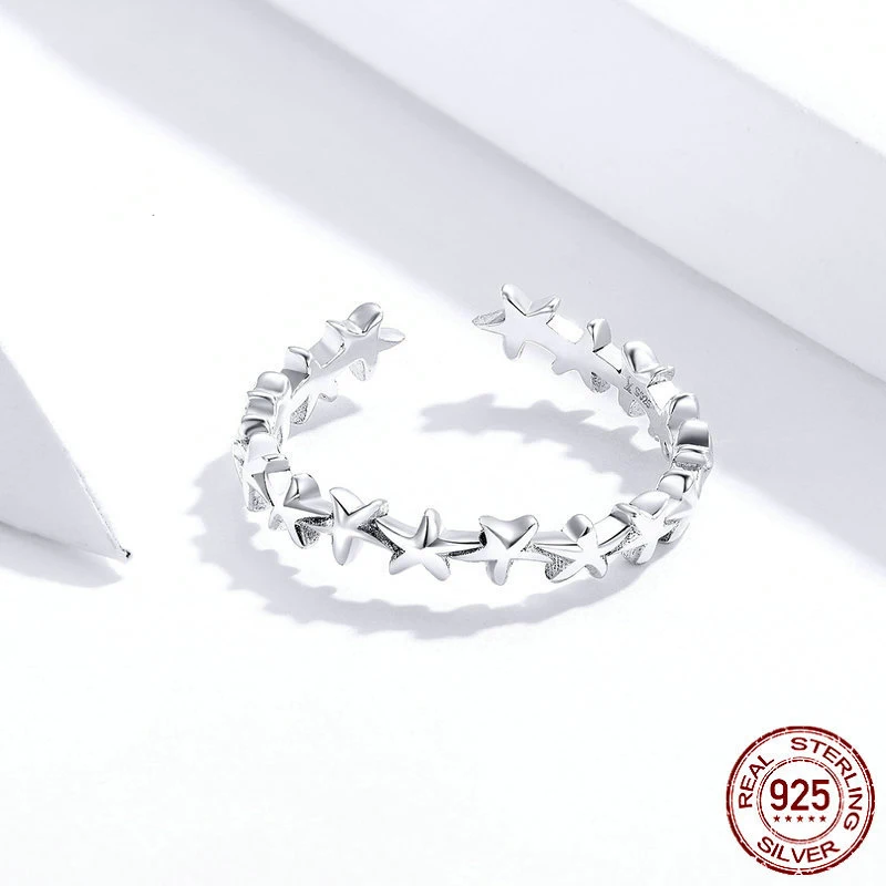 925 sterling silver ocean fashion jewelry starfish rings