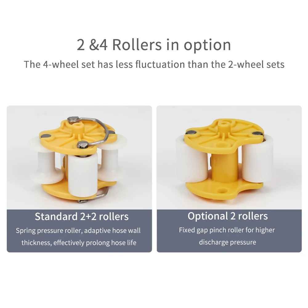 JIHPUMP Small Peristaltic Pump 24V 12V 220V with BPT Tubing for Chemical Liquid Filling Machine