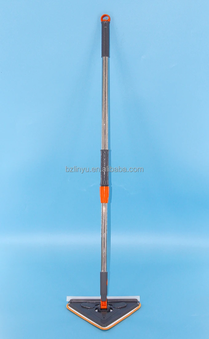 Швабра для окон двойного назначения с регулируемой ручкой утолщенная Влажная и сухая треугольная вращающаяся швабра новый дизайн