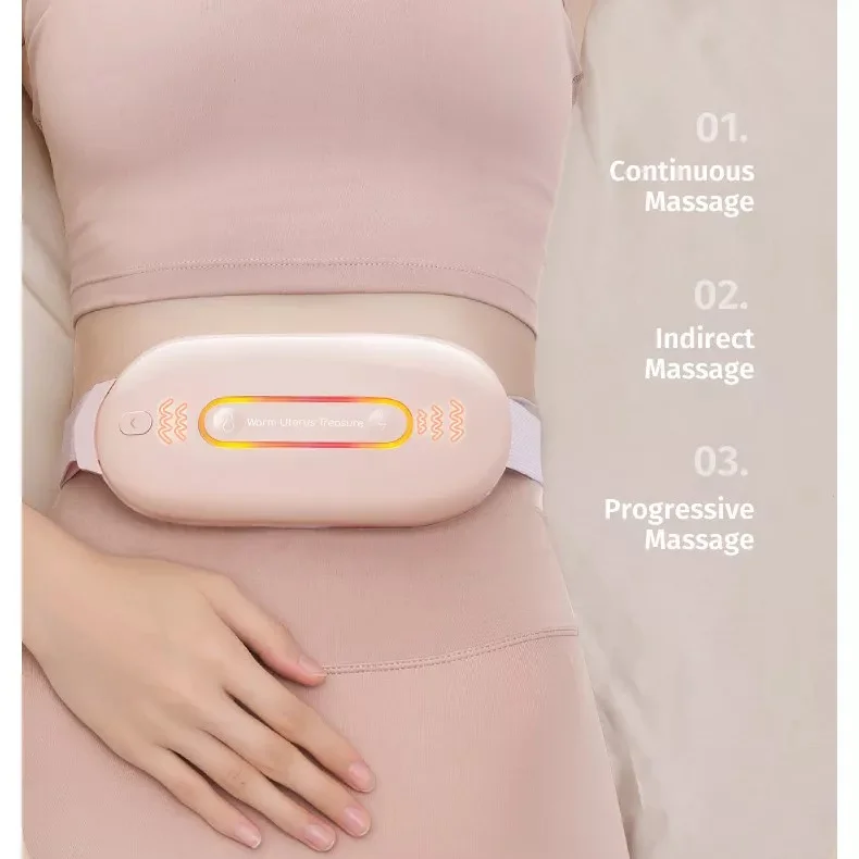 Special Price Warm Palace Belt Portable Heating Cramp Massage Pad Menstrual Period Pain Relief Massager