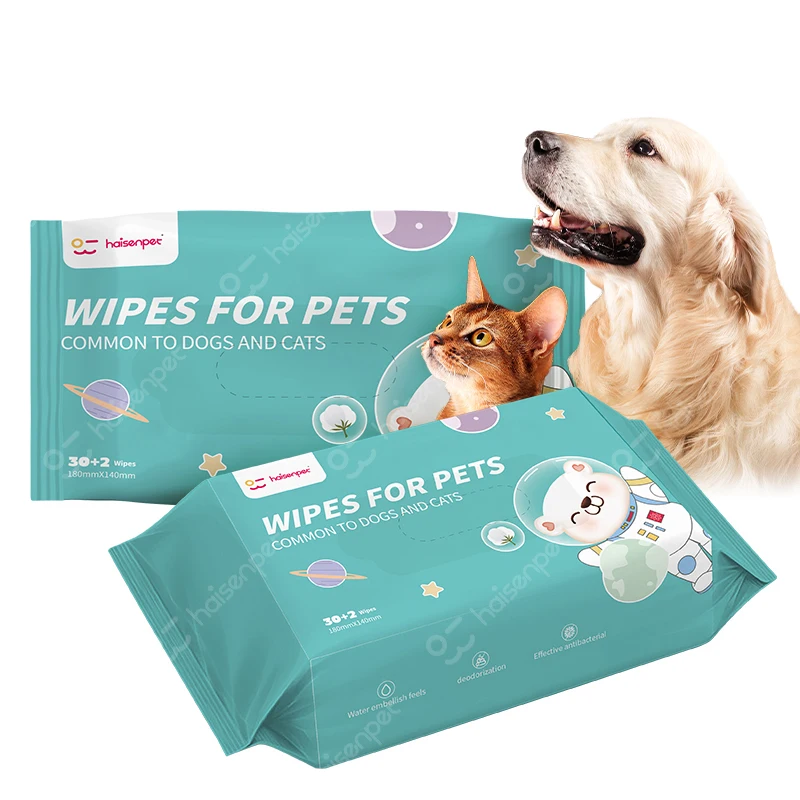 Haisen Pet Wet Wipes Cleaning Effectively Safe Pet Eye Wet Wipes  Eye Hair Ear Cleaner