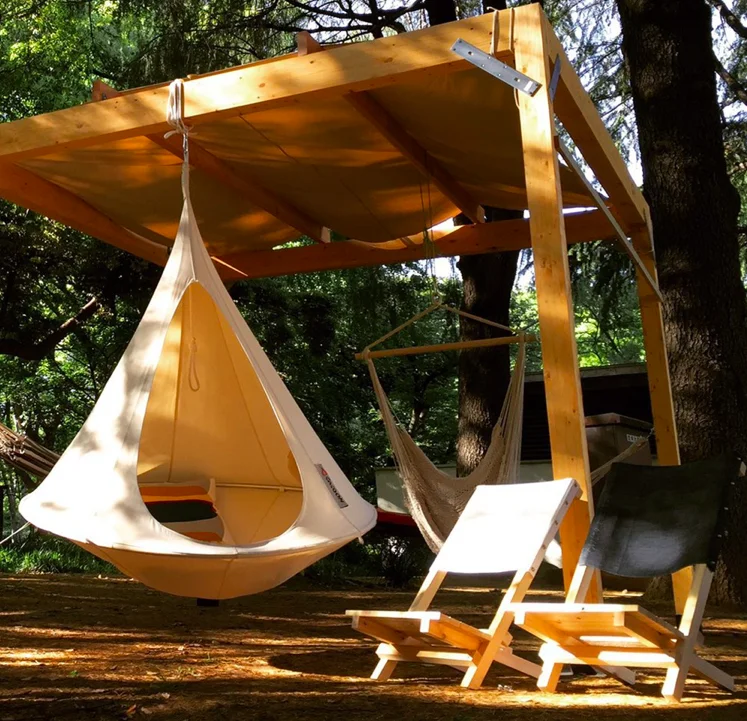 Треугольный гамак для кемпинга на открытом воздухе подвесная палатка дерево с москитной сеткой и мушкой от дождя