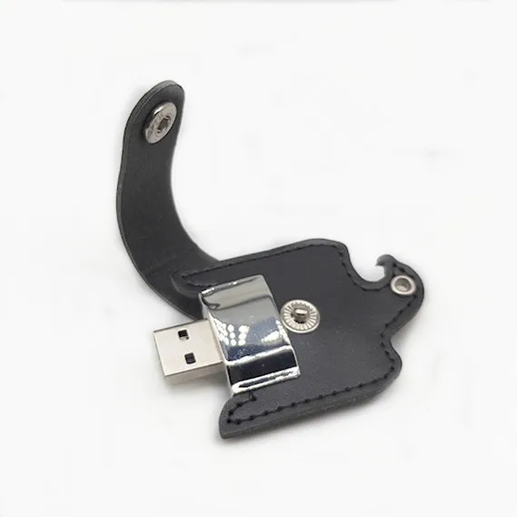 Hot selling promotional gift usb 3.0 interface customized logo printing Eagle shape leather case usb flash drive