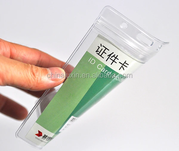 Clear PVC Badge Exhibition ID Card Case Holders